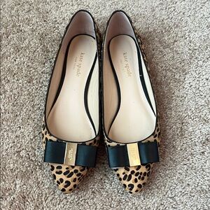 Kate Spade Norah Leopard Bow Pointy Flats
